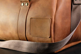 Шкіряна сумка Travel дизайн №80, натуральна Вінтажна шкіра, колір Коньяк, фото 3
