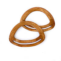 Комплект ручок для сумки напівкруглі з прорізом, капучино 18 см