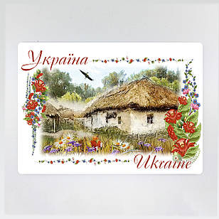 Декоративний підтарільникУкраїна -Хата з вишневим цвітом 30х42 см укпт04 Тур-Колекшн