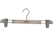 Дерев'яні плічка вішалки 40 см колір білий (шарова кістка) з прищіпками для штанів і спідниць Голландія