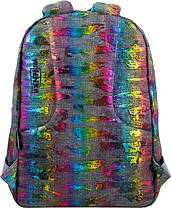 Рюкзак шкільний для дівчинки підлітковий молодіжний з кишенею яскравий різнобарвний Winner One 254 40х29х13 см, фото 2