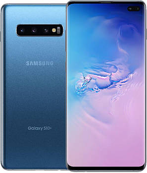 Смартфон Samsung Galaxy S10+ (SM-G975U) 128gb 1sim Blue, 12+16/10+8Мп, 6,4", Snapdragon 855, 4100mAh, 12 міс