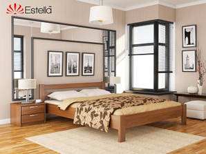 Ліжко двоспальне з натурального дерева Рената