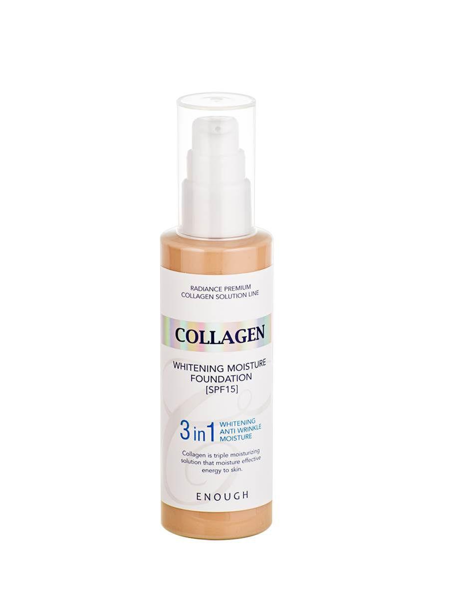 Зволожуючий тональний крем з колагеном Enough Collagen 3 in 1 Whitening Moisture Foundation №21, фото 1