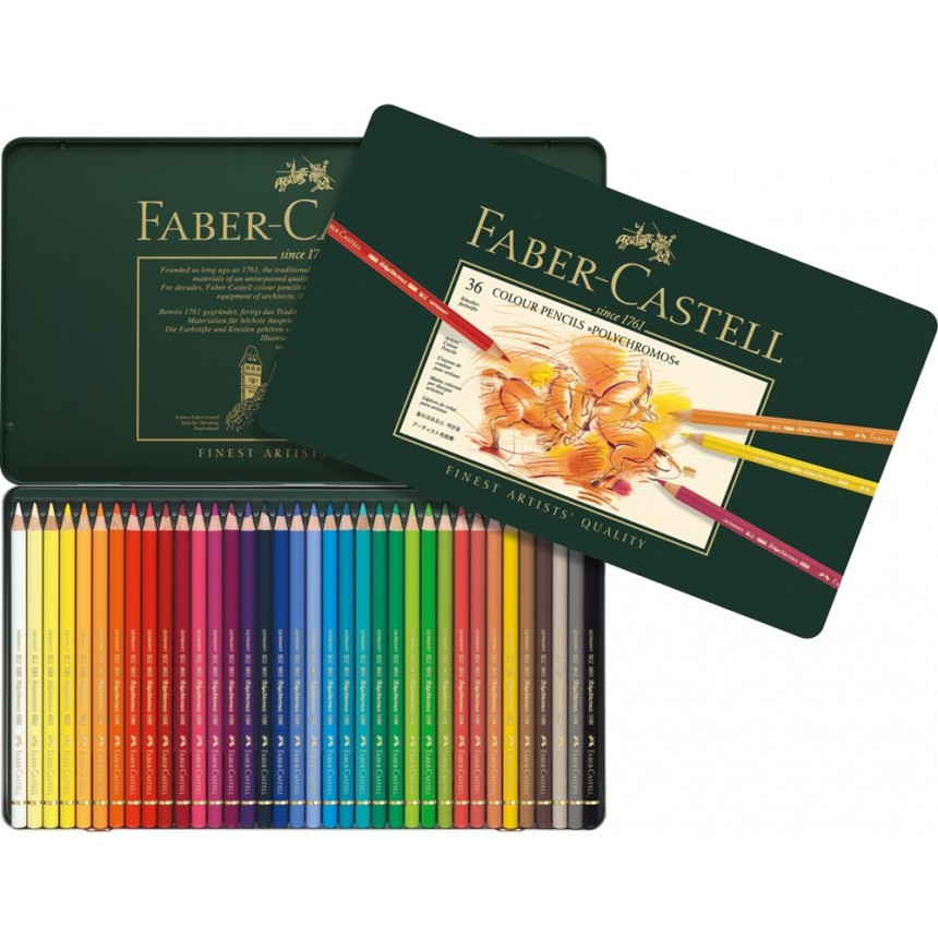 Кольорові олівці Faber-Castell Polychromos 36 кол метал.коробка