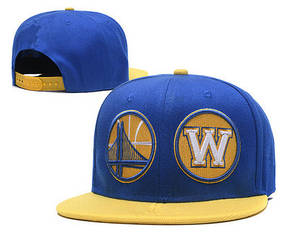 Синя кепка-снепбек з прямим козирком команда Голден Стейт НБА Golden State NBA snapback
