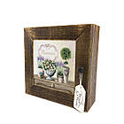 Дерев'яна декоративна ключниця  Букет троянд 23х23 см прк02кв, фото 2