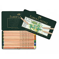 Пастельні олівці Faber-Castell Pitt 12 цв метал. коробка