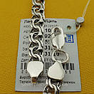 Чоловіча срібна цепочка з хрестиком. Бісмарк і хрест оригінальний 55 см, фото 10