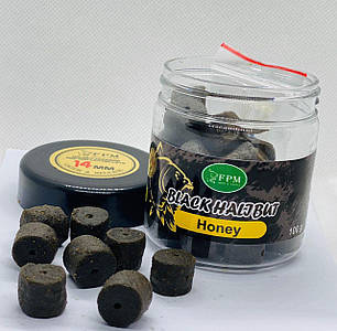 Hook Pellet Black Halibut 14mm 100g в банку Honey Мед +стопор