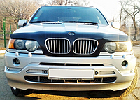 Дефлектор капота (мухобойка) BMW Х5 (Е53) 2000 - 2004 /с облиц.радиат без выреза под знак