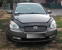 Дефлектор капота (мухобойка) Hyundai Accent/Verna 2006-2009