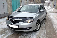 Дефлектор капота (мухобойка) Mazda 3 2003-2009 /хэтчбек