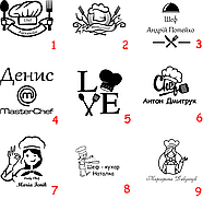 Фартух Latte з готовим логотипом для кухаря | Фартух з вишивкою, фото 11