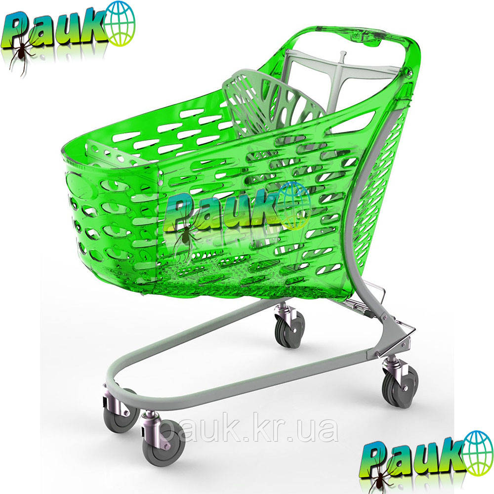 Візок торговий 130 л Samba Glamour 1016х601х1025 мм, пластиковий торговий візок на колесах для покупок