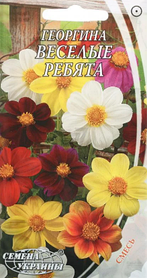 Семена цветов Георгина "Веселые ребята", однолетнее, 0.3 г, "Семена Украины", Украина.