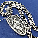 Комплект! Чоловічий срібний ланцюжок і підвіс Архангел Михайл. Бісмарк 65 см і кулон ангел хранитель, фото 7