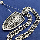 Комплект! Чоловічий срібний ланцюжок і підвіс Архангел Михайл. Бісмарк 65 см і кулон ангел хранитель, фото 6