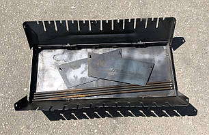 Переносний Мангал валізу Угольок 12 шампурів 2 мм, фото 2