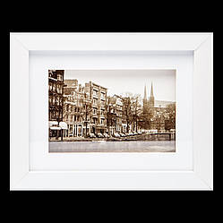 Картина ретро "Місто на річці" 18*23 B-77-04 (білий)