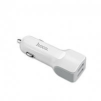 Автомобільний зарядний пристрій Hoco Z23 2USB 2.4 A (White-Gray) | Зарядка в авто + кабель, фото 5