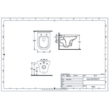 Унітаз підвісний Lemas Pella Wall Hung WC 77303, фото 2