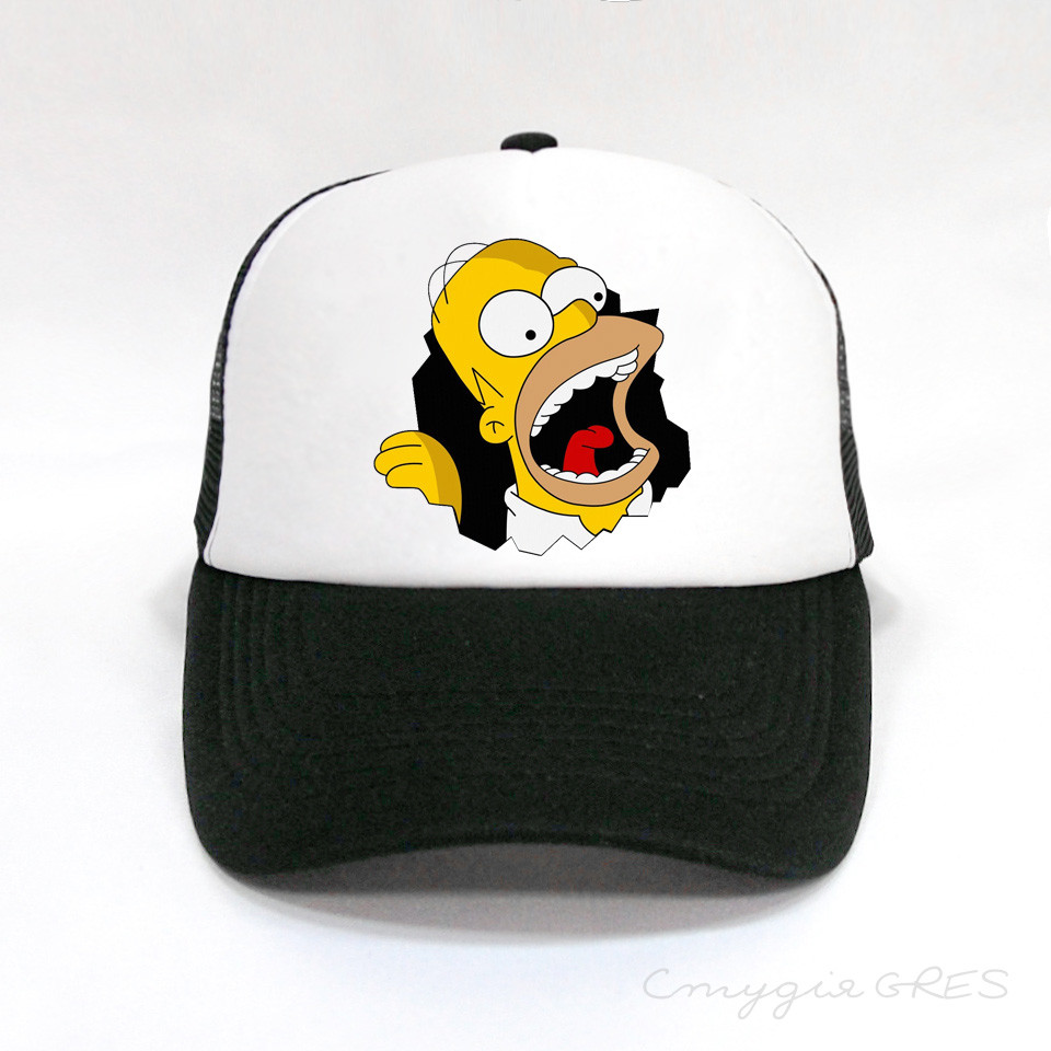 Бейсболка Simpsons чорно білого кольору