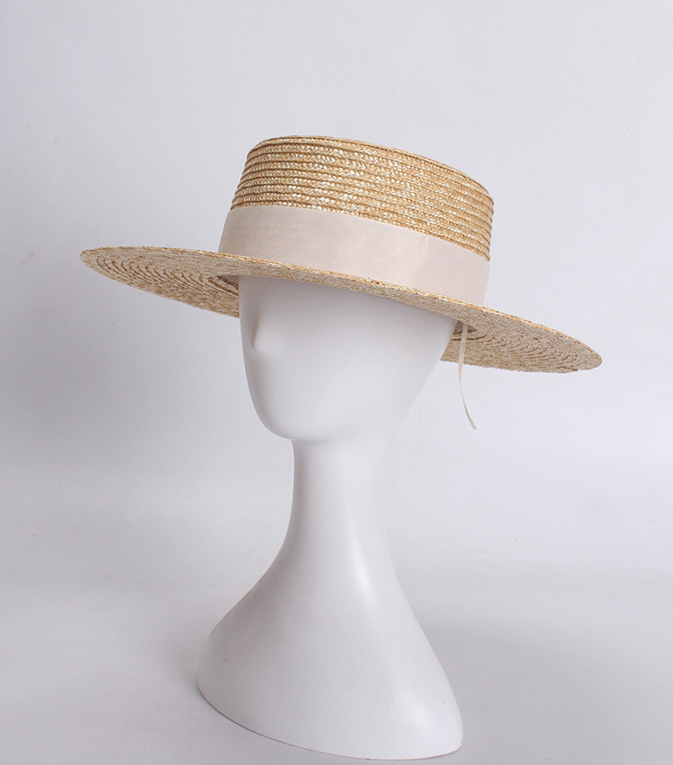 Жіноча солом'яний капелюх канотьє з широкими полями., фото 1