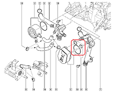 Прокладка масляного радіатора (теплообмінника) на Рено Дастер 1.5 Dci починаючи з 20— AJUSA (Іспанія) -