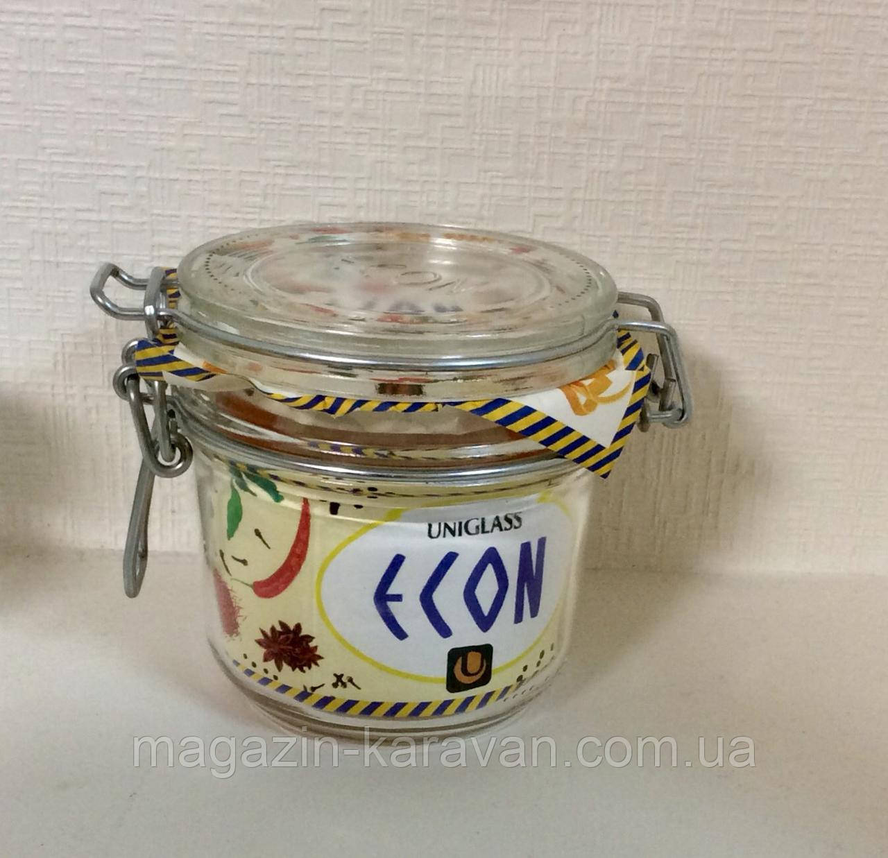 Скляна банка з бугельним замком 0.5 л