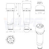 Вентиляційний вихід термоізольований з ковпаком P-160, h700мм, 160/И3/700, фото 2