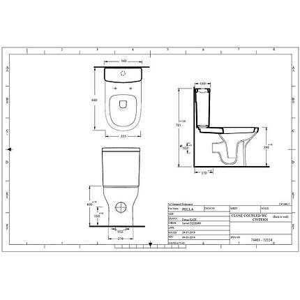 Унітаз підлоговий Pella Back to Wall WC Pan 77403, фото 2
