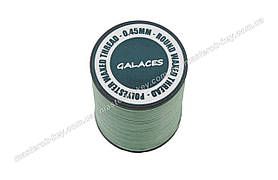 Galaces 0.45 мм світло-зелена (S032) нитка кругла вощена по шкірі