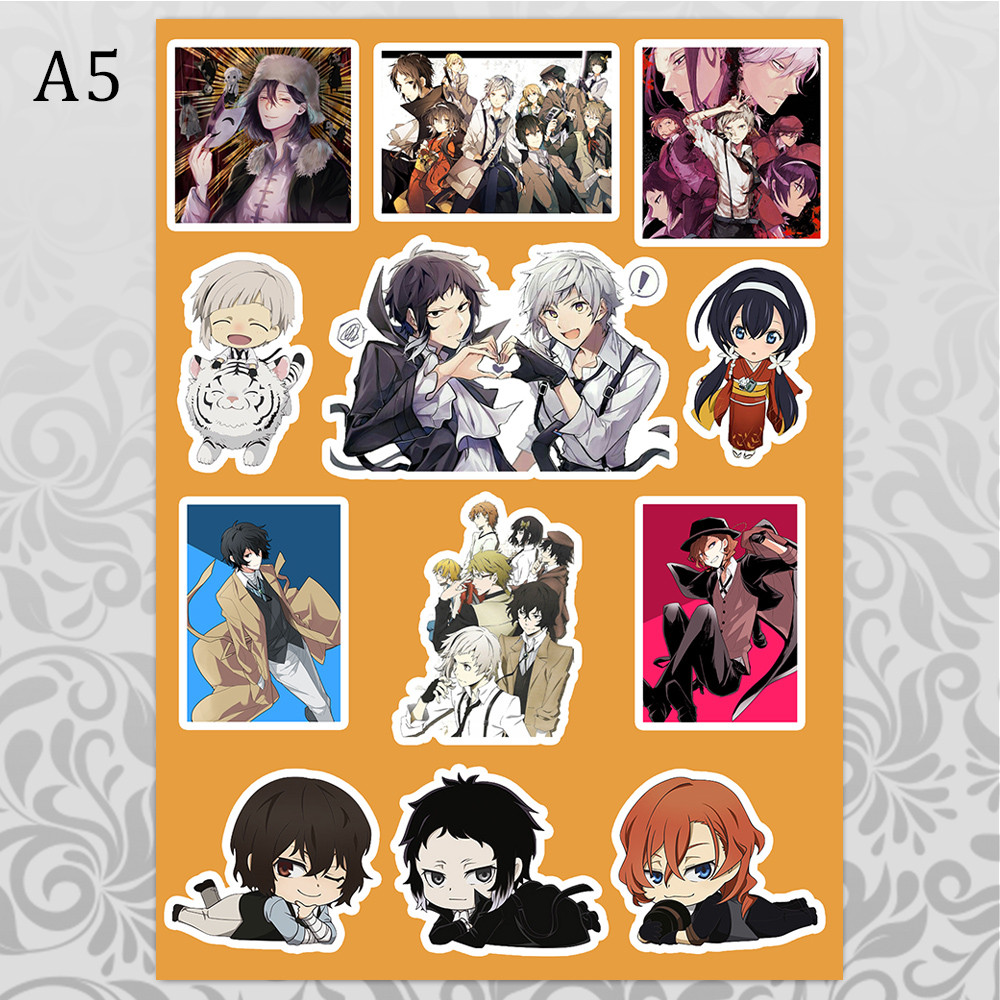 Стікери А5 Аніме Bungou Stray Dogs без порізування 02