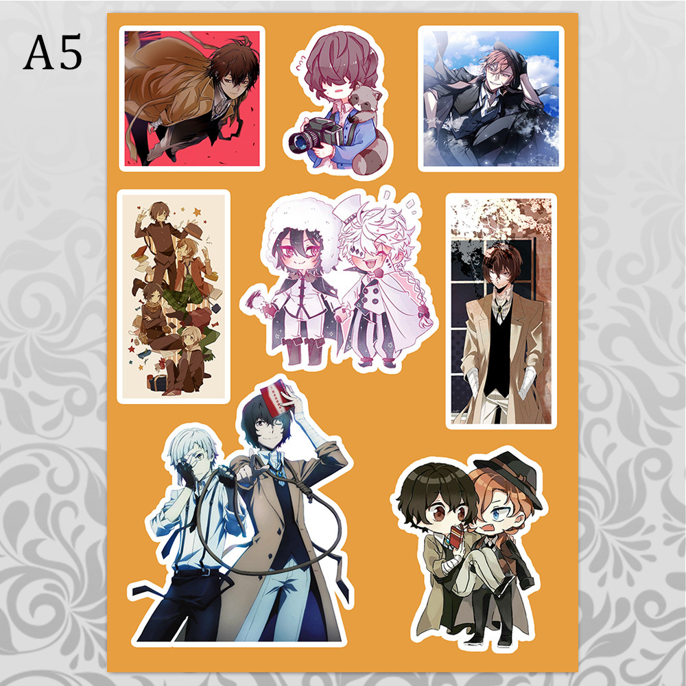 Стікери А5 Аніме Bungou Stray Dogs без порізування 03