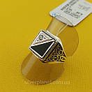 Печатка срібло 925 проби. Кільце срібне чоловіче з каменем. Перстень 21.5 розмір, фото 7