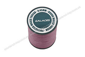 Galaces 0.45 мм рожево-фіолетова (S046) нитка кругла вощена по шкірі
