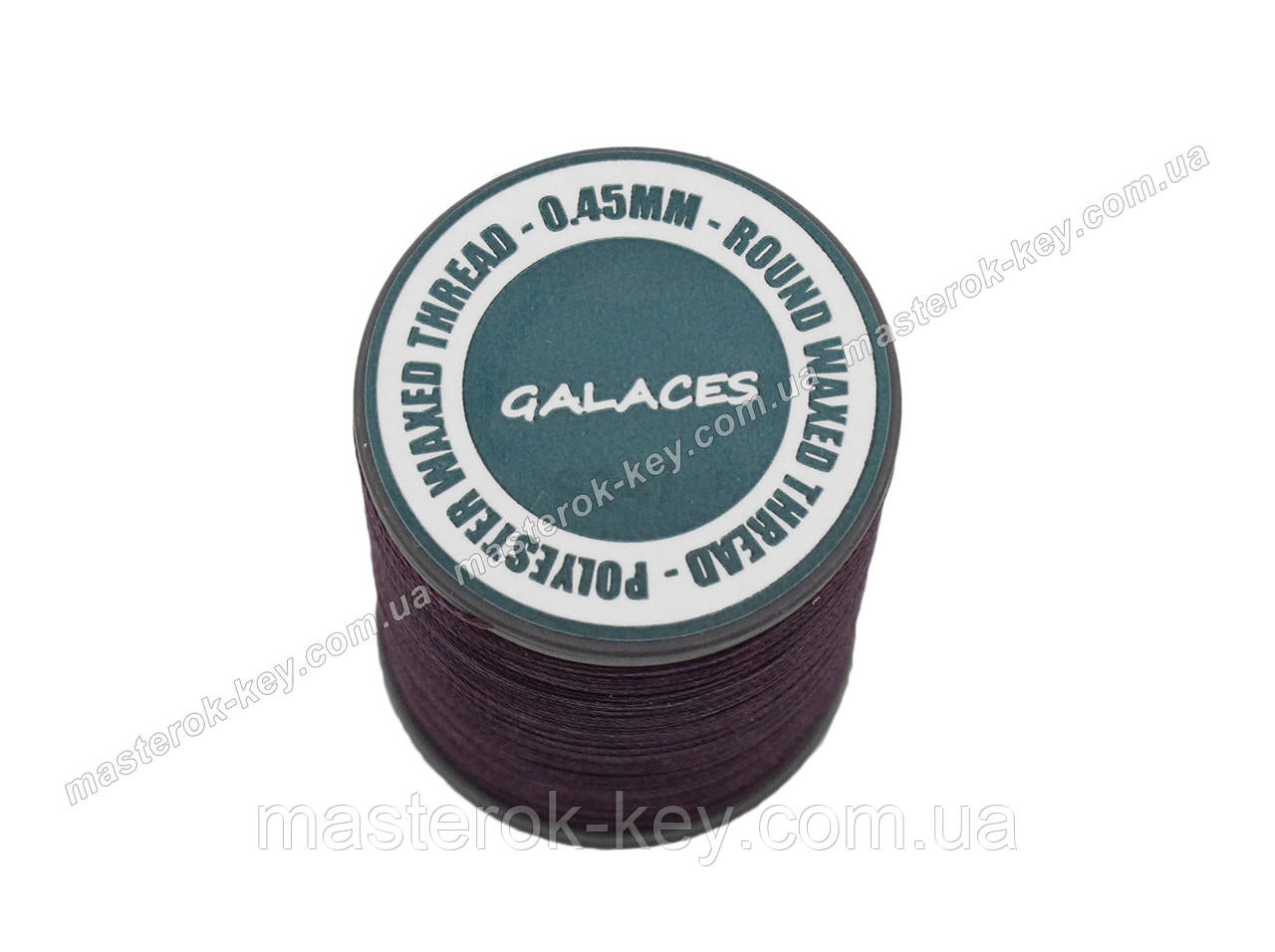 Galaces 0.45 мм фіолетова (S047) нитка кругла вощена по шкірі
