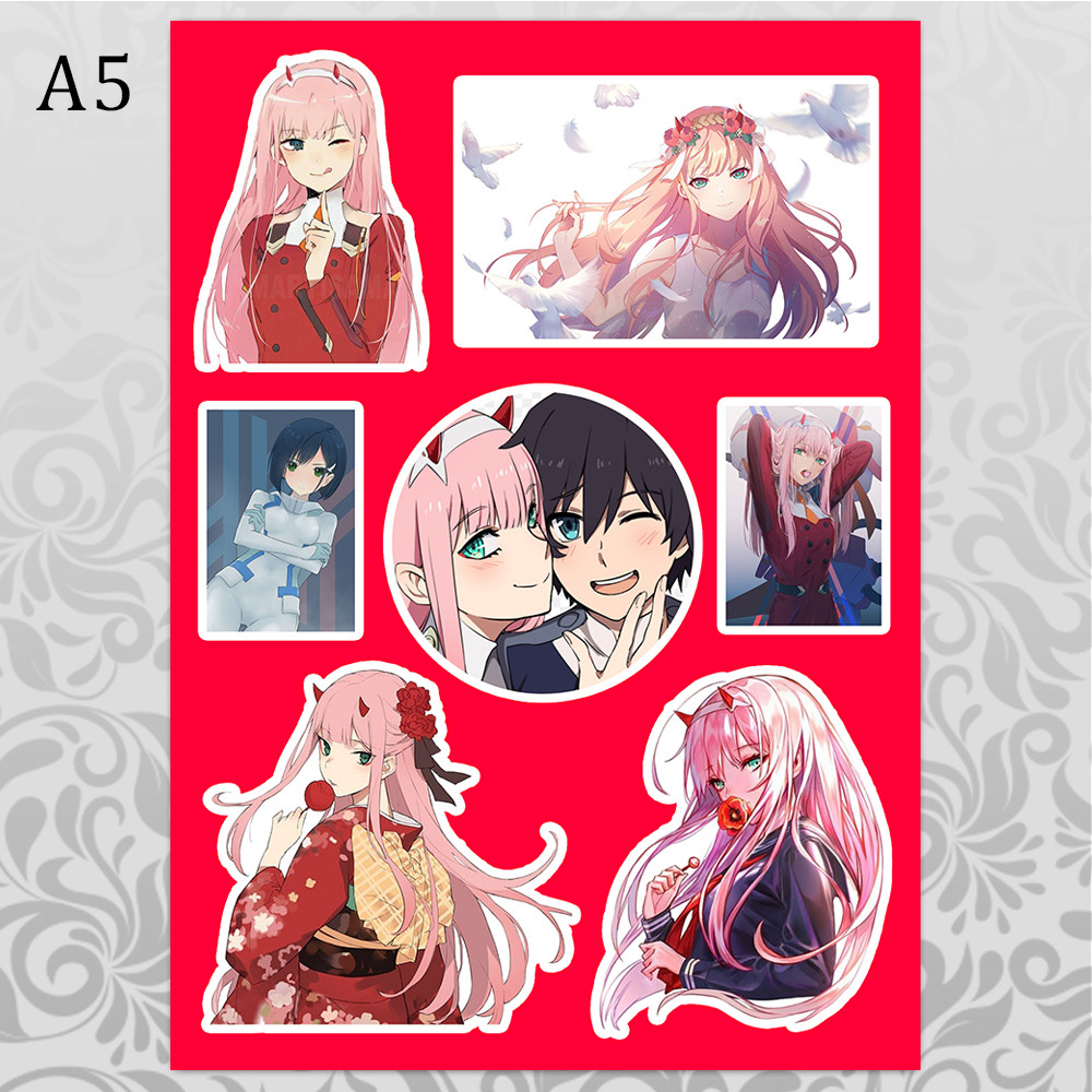 Стікери А5 Аніме Darling in the Franxx без порізування 03