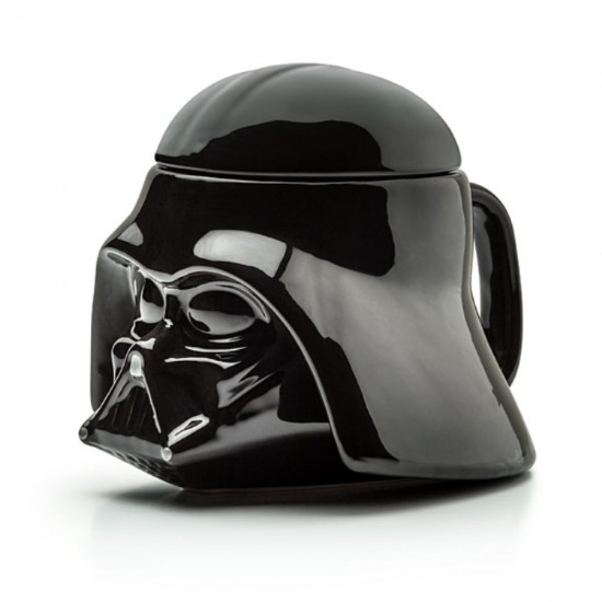 Кухоль Чашка Келих з кришкою Star Wars Дарт Вейдер Star Wars 3D (Чорна) Кераміка