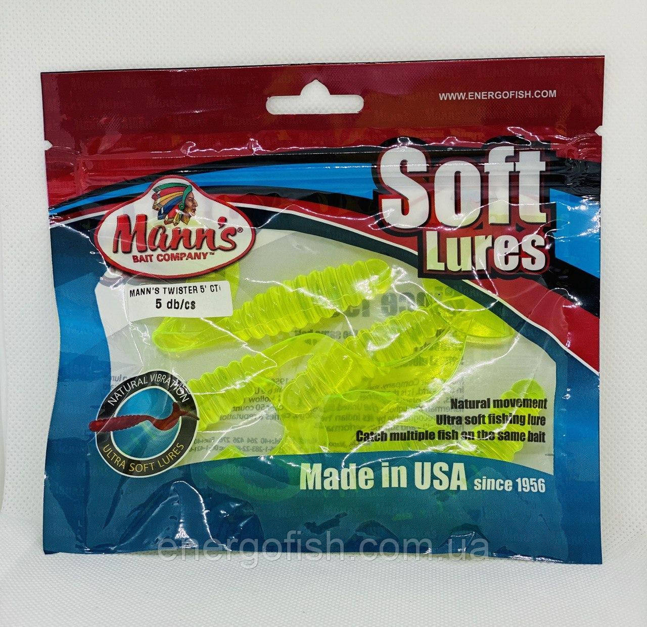 Силікон mann's Twister 5" 5шт CTG CH 12,7 см, фото 1