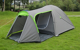 Палатка туристична 4 місна з тамбуром Presto Monsun 4 сіра
