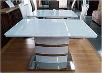 Кухонний стіл Montana DT-115 білий глянець 1200 (1600) х 800 х 760 мм, фото 7