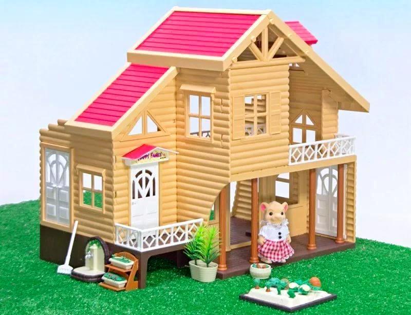 Будиночок з меблями HAPPY FAMILY для звірят, флоксові фігурки, 36*26*38 см, 2 поверхи, 012-03