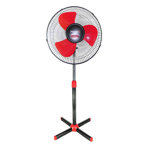 Підлоговий трилопатевою вентилятор VILGRAND VF400 червоний-чорний (45 Вт), фото 1