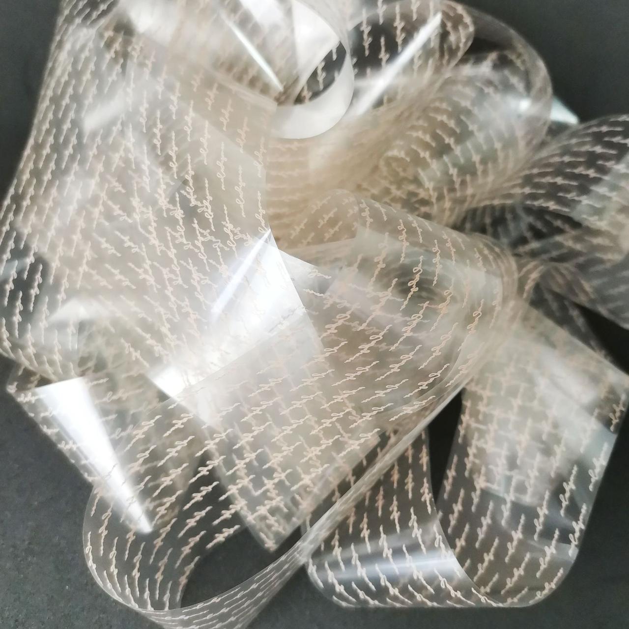 Фольга для нігтів перекладна бежева з орнаментом (фольга для лиття ) 1 метр Andi Prof