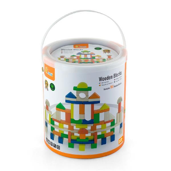 Дерев'яні кубики Viga Toys Велика конструкція, 100 шт., 2,5 см (50334)