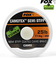 Поводковый материал в оплетке полужёсткий Fox Edges Camotex Semi Stiff 20m 25.0 lb