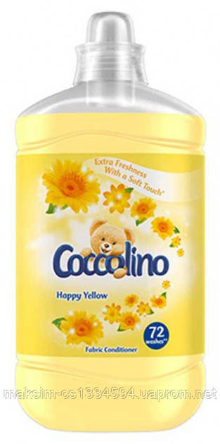 Coccolino Happy Yellow — ополіскувач для білизни 1800 мл