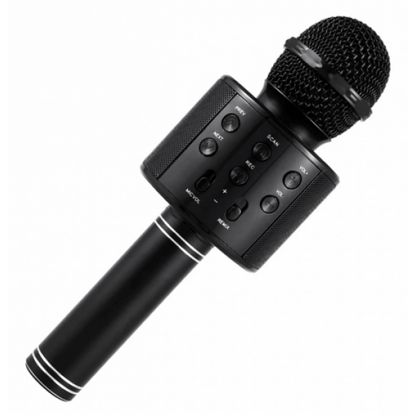 Бездротовий караоке мікрофон Wster WS-858 Чорний Bluetooth 322-12